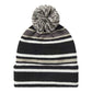 Berretto Harley-Davidson con pompon a righe bianco/nero