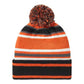 Berretto Harley-Davidson con pompon a righe arancione/nero