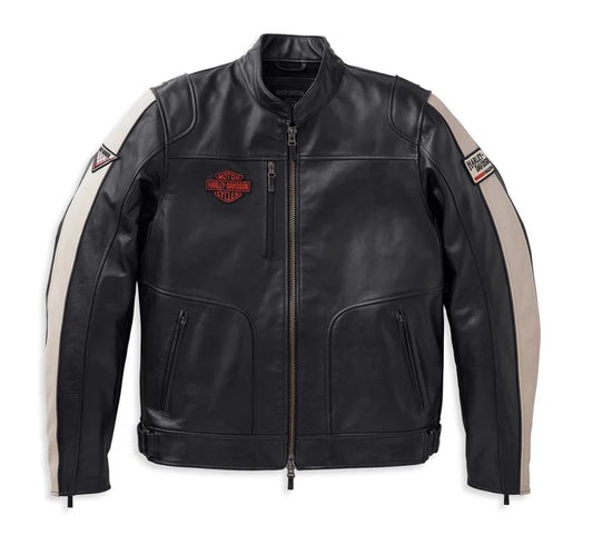 Giacca da moto in pelle Enduro da uomo