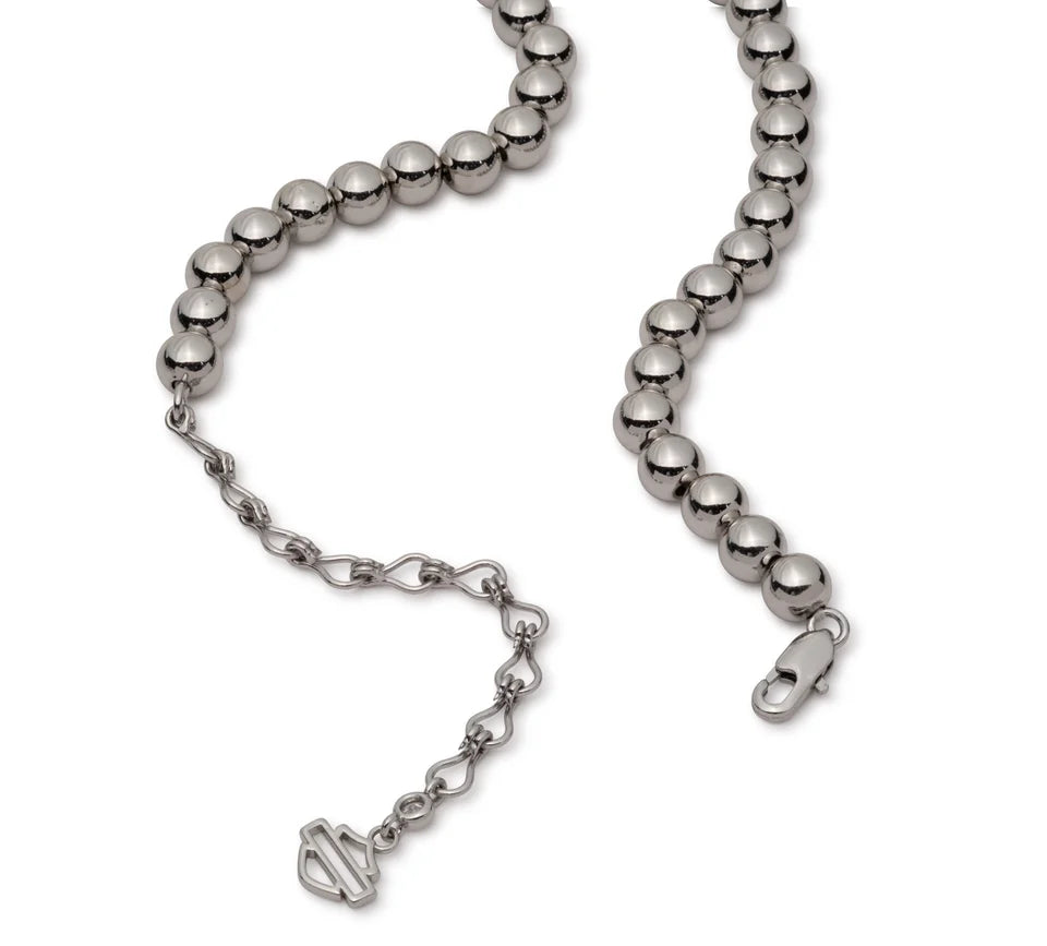 Collana con perline a forma di barra e scudo da 16" da donna