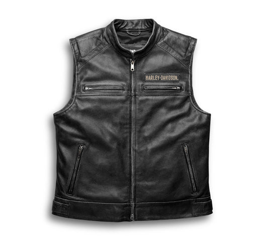 Gilet in pelle Passing Link da uomo