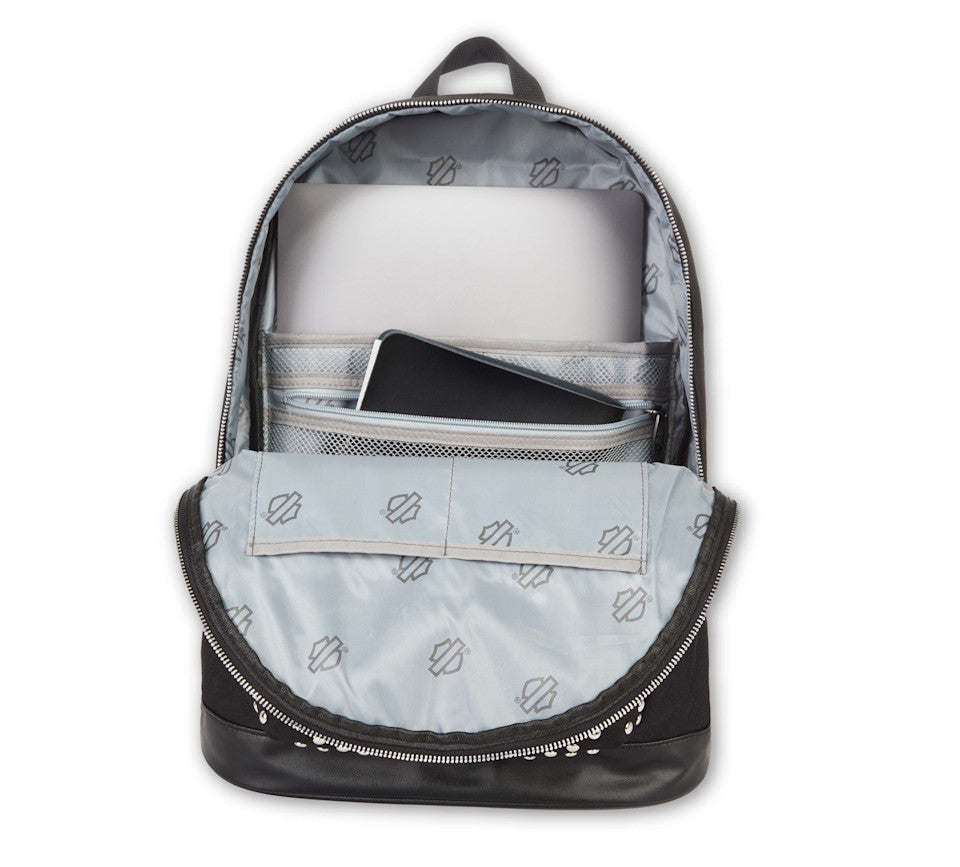 Zaino classico con borchie color Moon Shadow