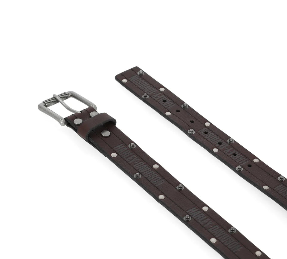 Cintura con rivetti a doppio bordo