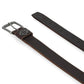 Men's Die Cut Open Bar & Shield Belt - Dark Brown