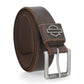Men's Die Cut Open Bar & Shield Belt - Dark Brown
