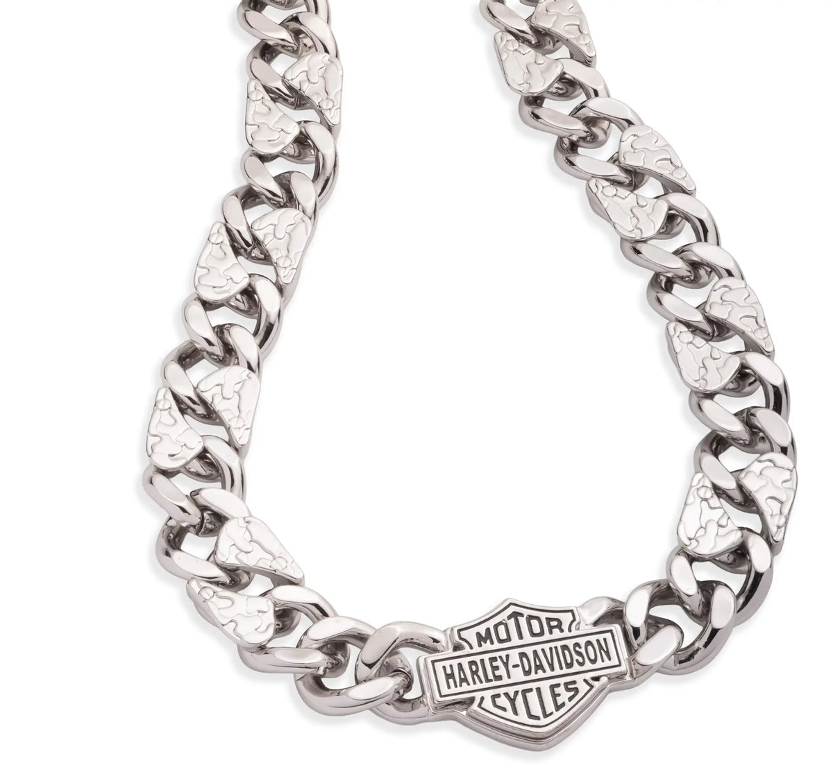 Collana da uomo Harley-Davidson con scritta Bar & Shield, motivo mimetico, a maglie larghe, 24 pollici.