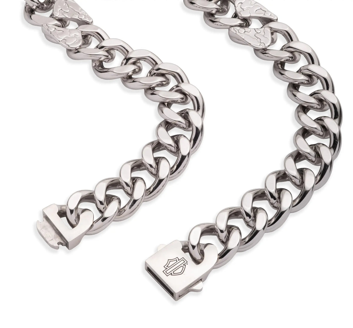 Collana da uomo Harley-Davidson con scritta Bar & Shield, motivo mimetico, a maglie larghe, 24 pollici.