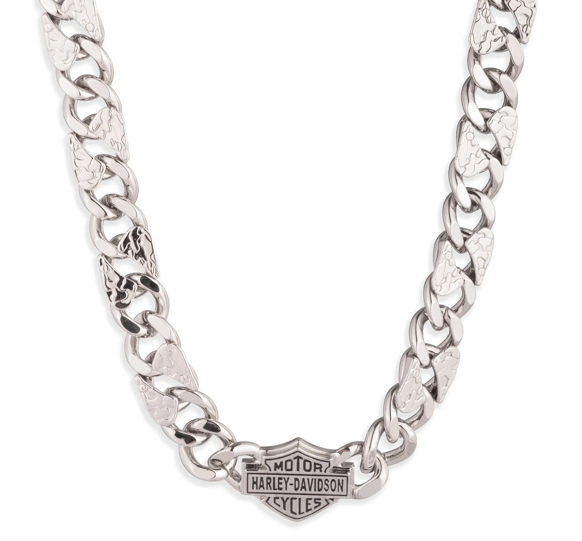 Collana da uomo Harley-Davidson con scritta Bar & Shield, motivo mimetico, a maglie larghe, 24 pollici.