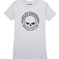 T-shirt da donna Harley-Davidson Skull Heather Grey