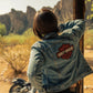 Giacca in denim Essential Bar & Shield da donna - Indaco medio