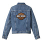 Giacca in denim Essential Bar & Shield da donna - Indaco medio