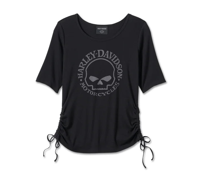 Willie G Skull Tie Knit Top da donna