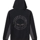 Felpa con zip Harley-Davidson Willie G Skull Ghetta nera