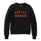 Felpa da donna Harley-Davidson Essence Appliqué Crewneck nera