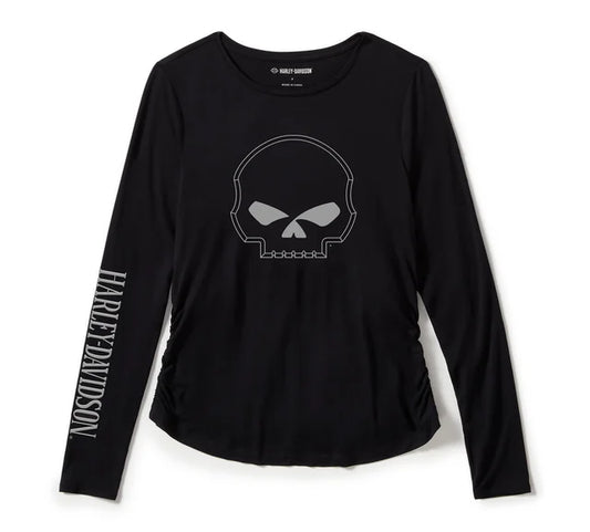 Top raglan Willie G™ Skull a maniche lunghe
