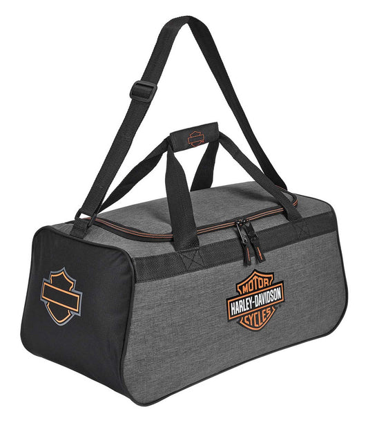 Borsa sportiva Harley-Davidson® con logo Bar & Shield e tracolla regolabile - Grigio melange
