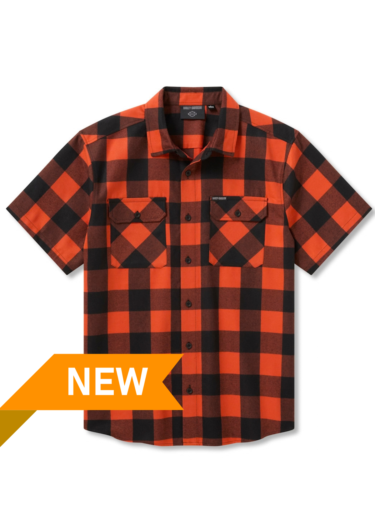 Camicia a quadri H-D® Standard Black&Orange