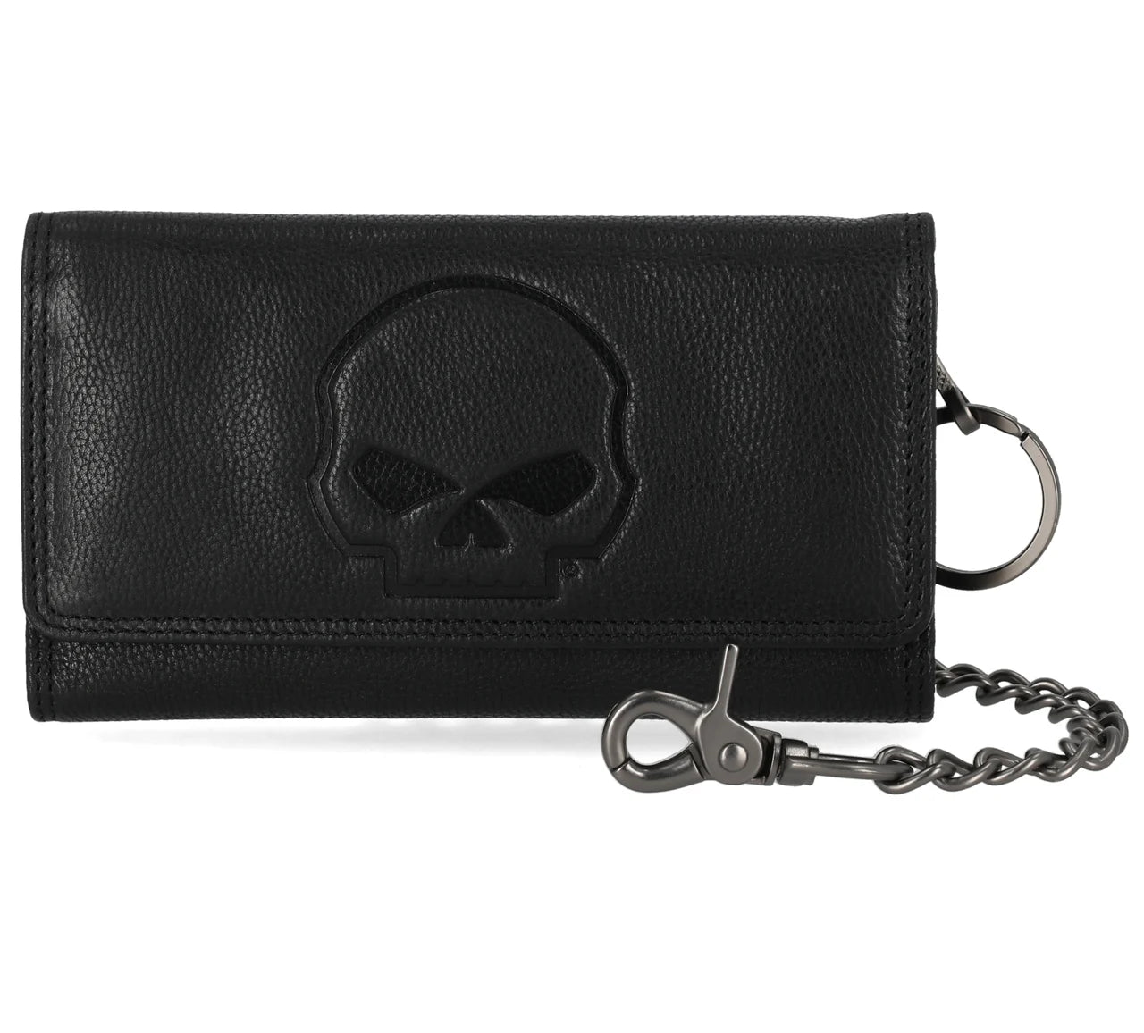 Harley-Davidson® Portafoglio Willie G Skull Trucker in Pelle