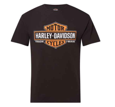 T-Shirt Elongated B&S on black Harley-Davidson Bergamo