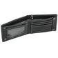 Portafoglio da uomo Harley-Davidson con catena e logo Bar & Shield ricamato, in pelle nera,