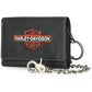 Portafoglio da uomo Harley-Davidson Trifold con Catena e Logo Bar & Shield ricamato