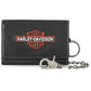 Portafoglio da uomo Harley-Davidson Trifold con Catena e Logo Bar & Shield ricamato