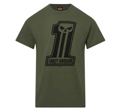 T-Shirt Dark Trait Military Green Harley-Davidson Bergamo