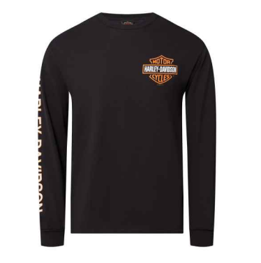 Maglia a manica lunga B&S on Black Harley-Davidson Bergamo