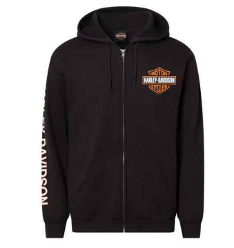 Felpa con cappuccio e cerniera BLK B&S Zip Hoody Harley-Davidson Bergamo