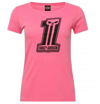 T-Shirt Dark Trait on Pink Harley-Davidson Bergamo