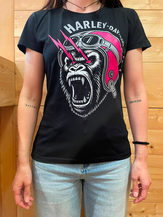 T-Shirt Gorilla nera donna HD Bergamo