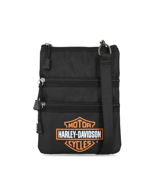 Borsello Harley-Davidson® Nylon B&S Crossbody Purse - Black