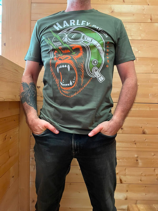 T-Shirt Gorilla oliva uomo HD Bergamo