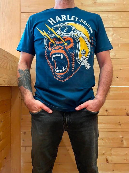 T-Shirt Gorilla petrolio uomo HD Bergamo