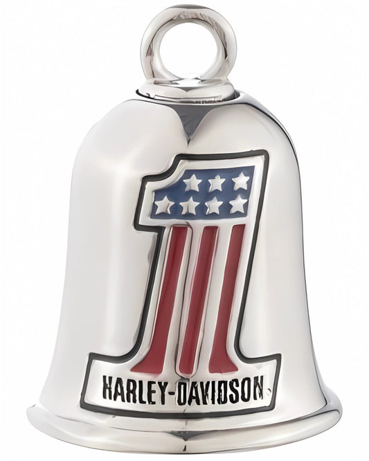 Campanella Harley-Davidson® H-D Red, White & Blue 1 Racing Logo Ride Bell