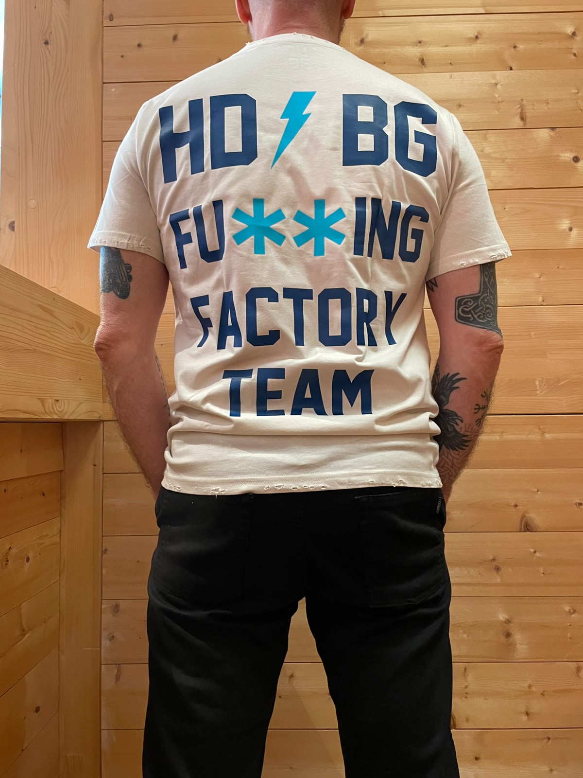 T-Shirt Fu**ing Factory Team bianca HD Bergamo