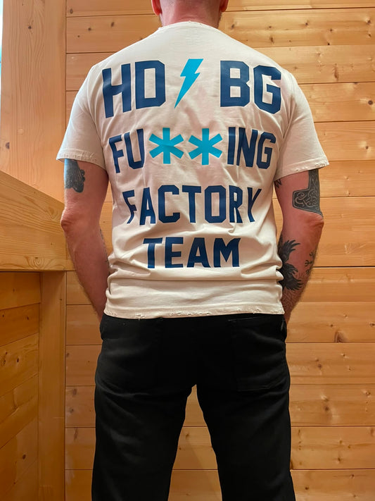 T-Shirt Fu**ing Factory Team bianca HD Bergamo