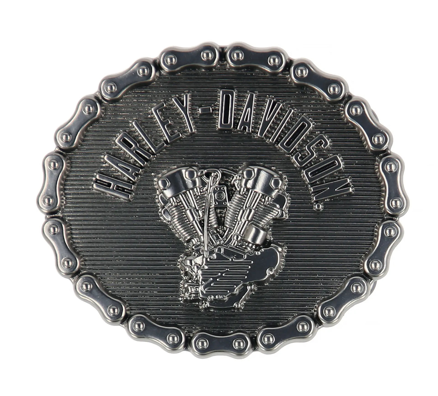 Fibbia per cintura Harley-Davidson Knucklehead Biker Chain in nichel