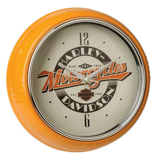 Orologio da tavolo retrò in metallo Harley-Davidson® Ride Free