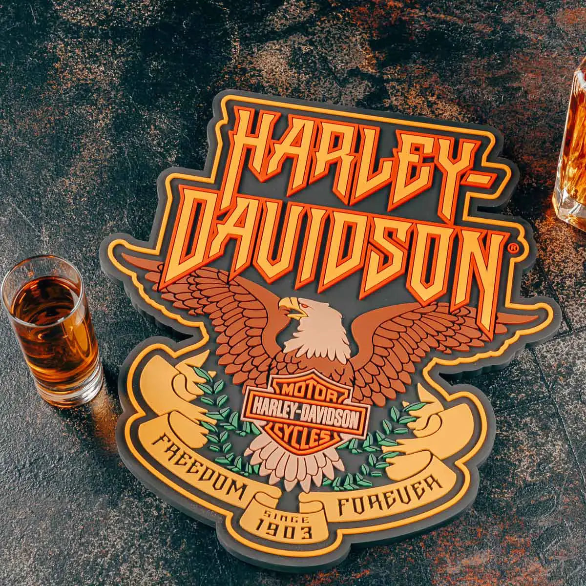 Tappetino da bar Harley-Davidson Hard Rock Eagle 26 x 28 cm