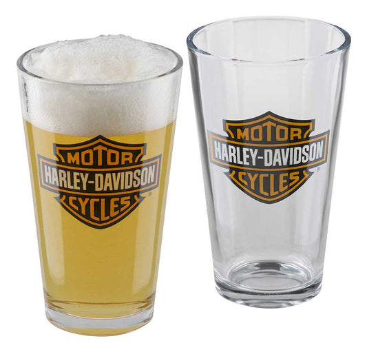 Set di bicchieri da pinta Harley-Davidson® Core Bar & Shield Logo - 473 ml (16 oz)