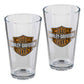 Set di bicchieri da pinta Harley-Davidson® Core Bar & Shield Logo - 473 ml (16 oz)