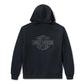 Felpa zippata con cappuccio Harley-Davidson® Plaid Lined – Black