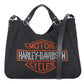 Borsa tote da donna Harley-Davidson® con logo Bar & Shield decorato con strass, nera
