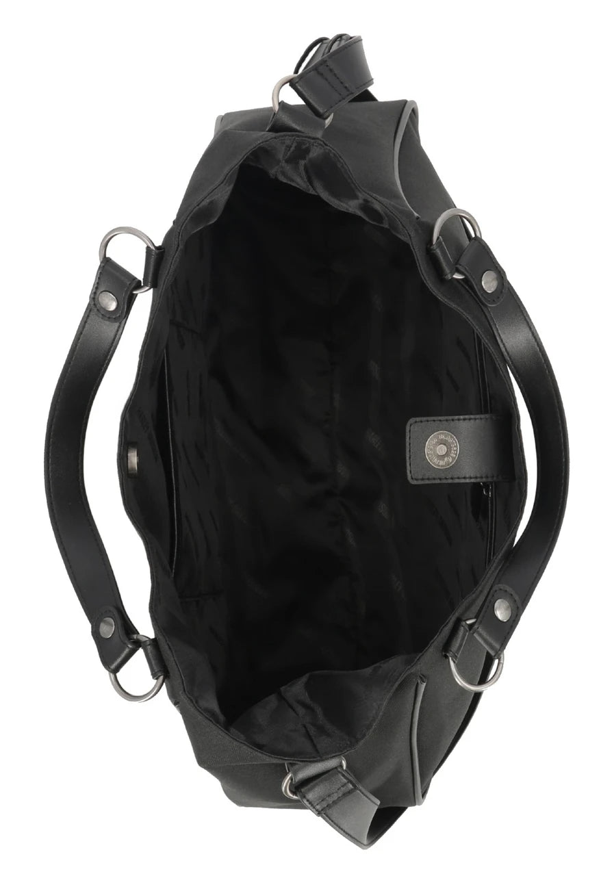 Borsa tote da donna Harley-Davidson® con logo Bar & Shield decorato con strass, nera