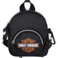 Mini zaino convertibile Harley-Davidson® con logo Bar & Shield, nero