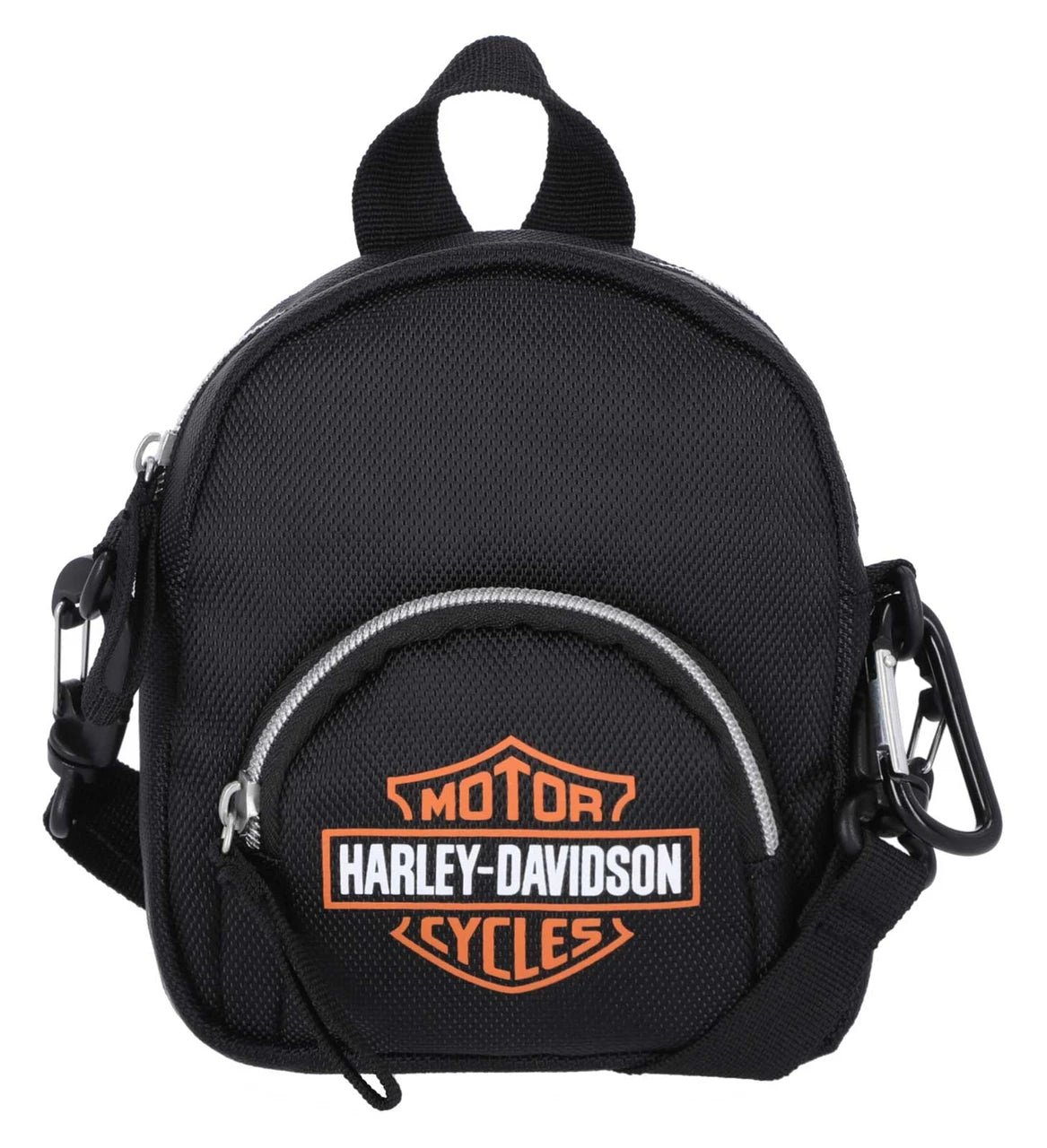 Mini zaino convertibile Harley-Davidson® con logo Bar & Shield, nero
