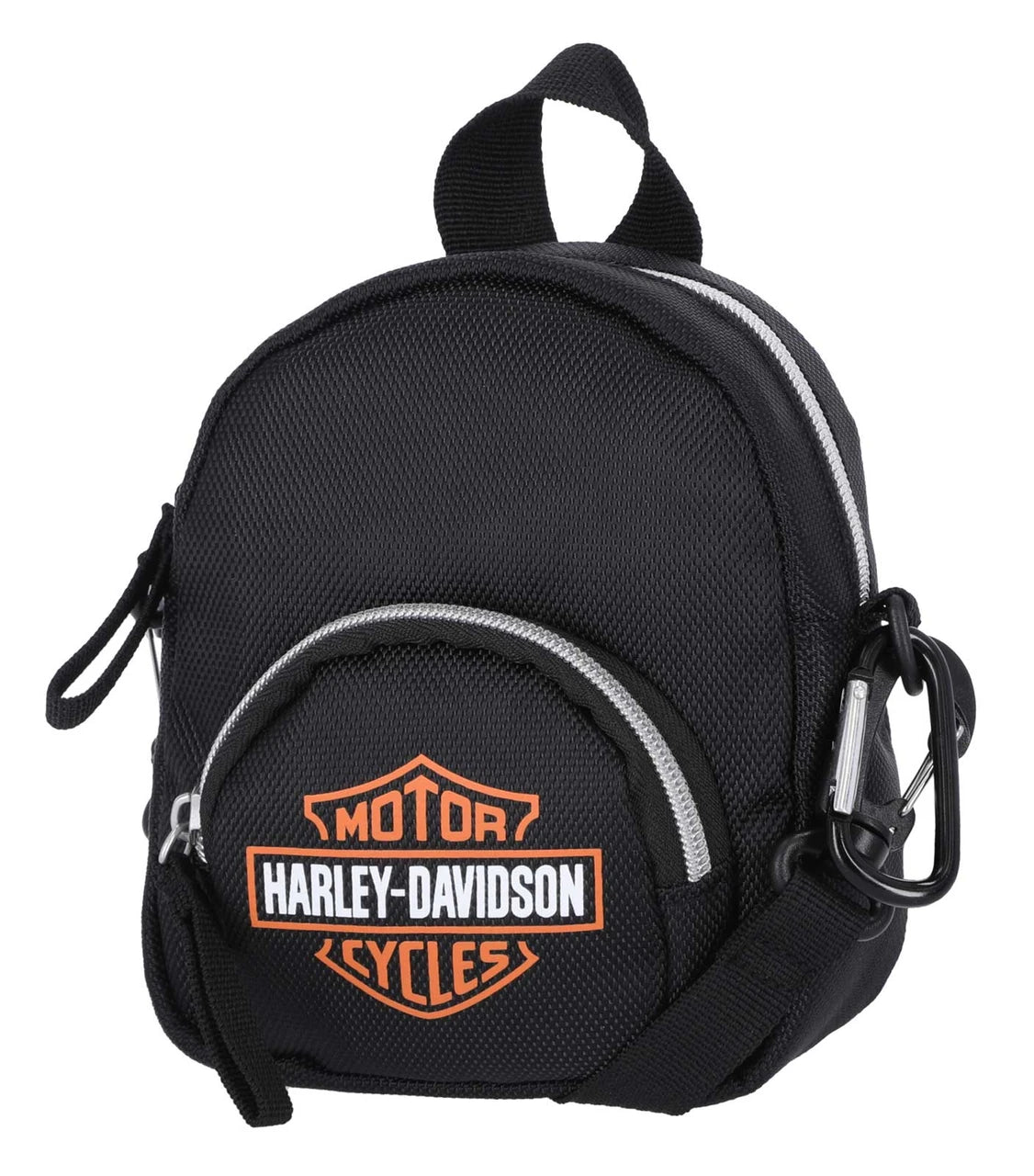 Mini zaino convertibile Harley-Davidson® con logo Bar & Shield, nero