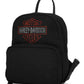 Mini zaino da donna Harley-Davidson® con logo Bar & Shield in strass, nero
