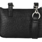 Marsupio convertibile da donna Harley-Davidson® in vera pelle con borchie esagonali, nero